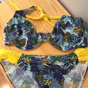 Cleo by Panache Pineapple Bikini 36DDD Large